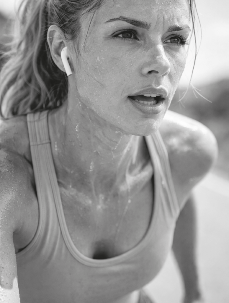 Female athlete running